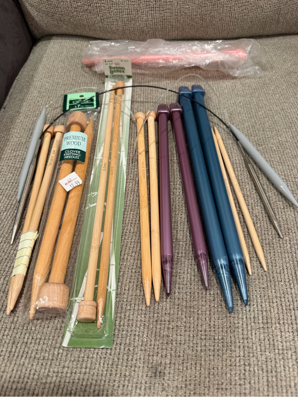 Premium Wood,Bamboo, and Acrylic Knitting Needles - Multiple Size